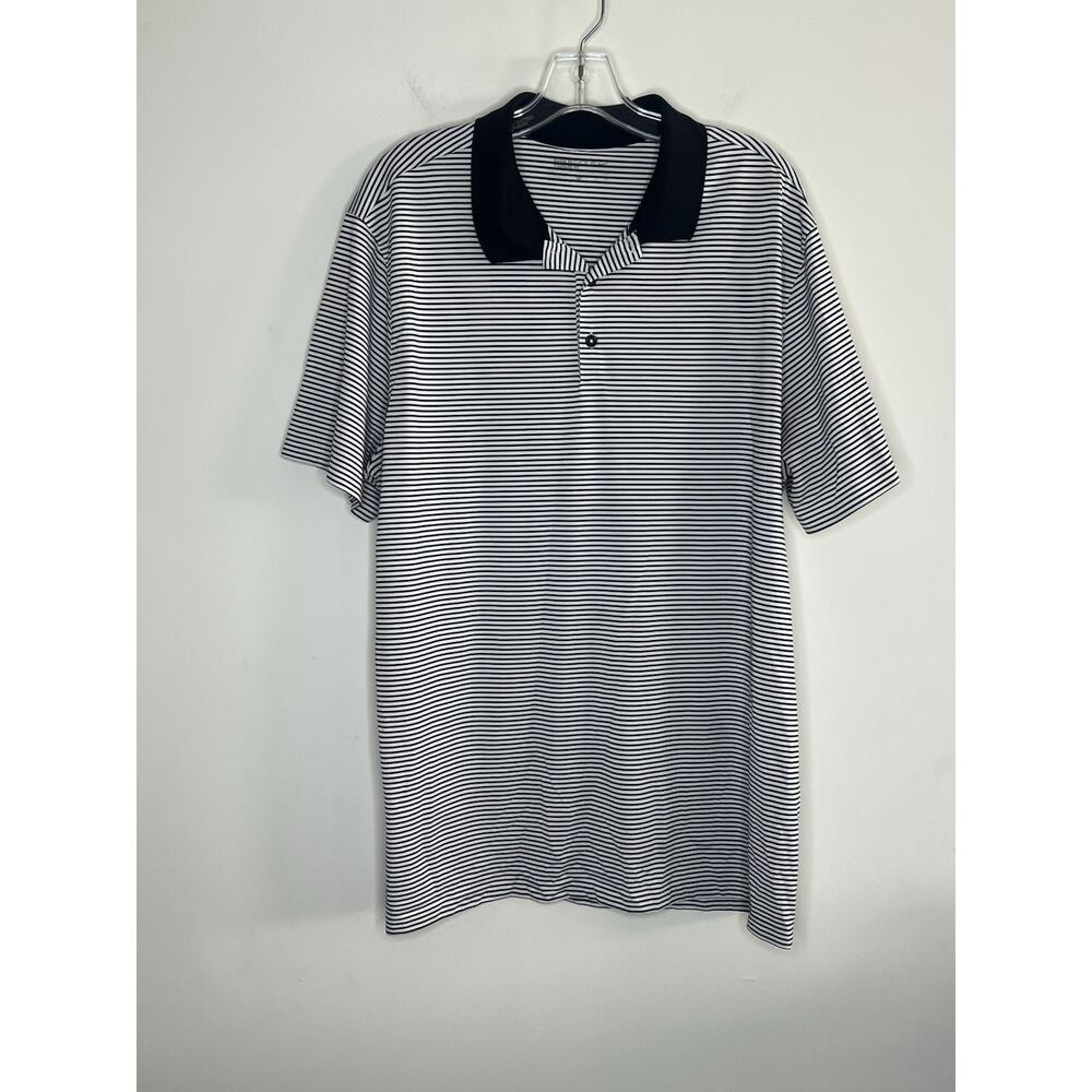 Nike Golf Mens Polo Shirt XL Standard Fit Short Sleeve Preppy Striped Active